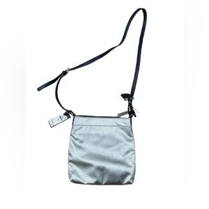 Tommy Hilfiger Julia Metallic Crossbody New With Defects Silver And Navy Blue